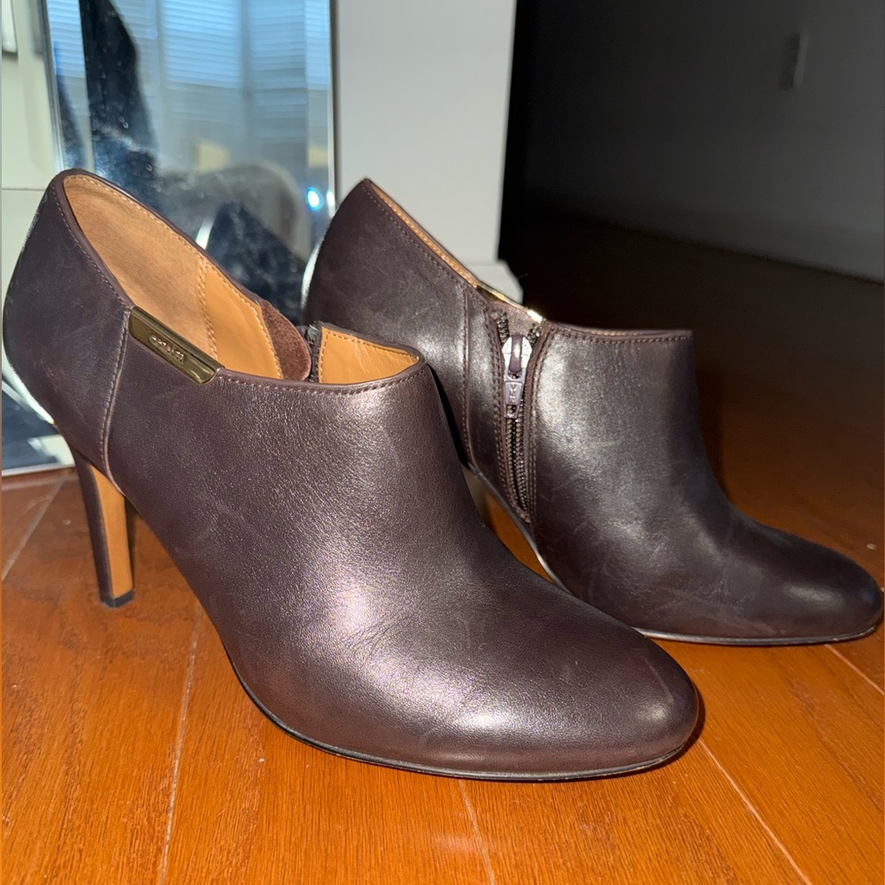 Brown Coach Booties